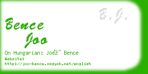 bence joo business card
